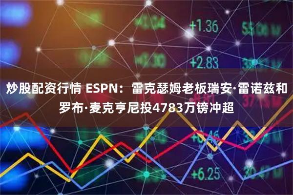 炒股配资行情 ESPN:雷克瑟姆老板瑞安·雷诺兹和罗布·麦克亨尼投4783万镑冲超